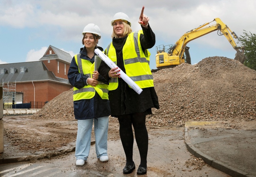 Council planning staff visiting a building site